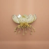 A golden lotus-shaped fruit plate for home living room fruit plate ceramic decoration Application Scenario